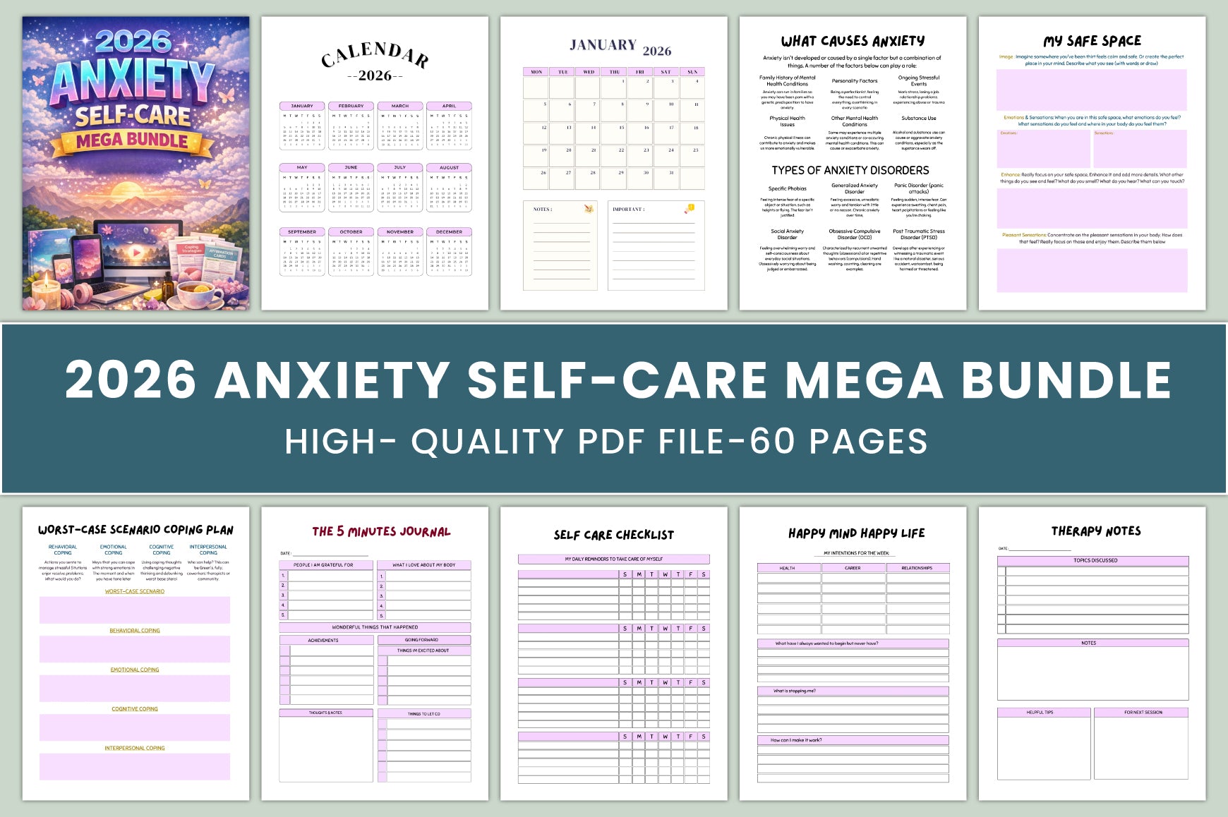 Anxiety Self-Care Mega Journal