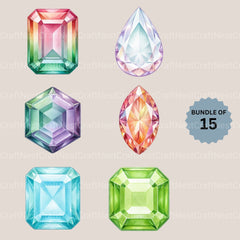 Gem Stones Clipart Bundle - CraftNest - Digital Crafting and Art