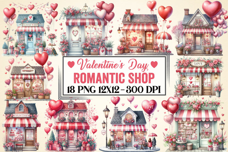 Romantic Valentine's Day Clipart Bundle 3 - CraftNest - Digital Crafting and Art