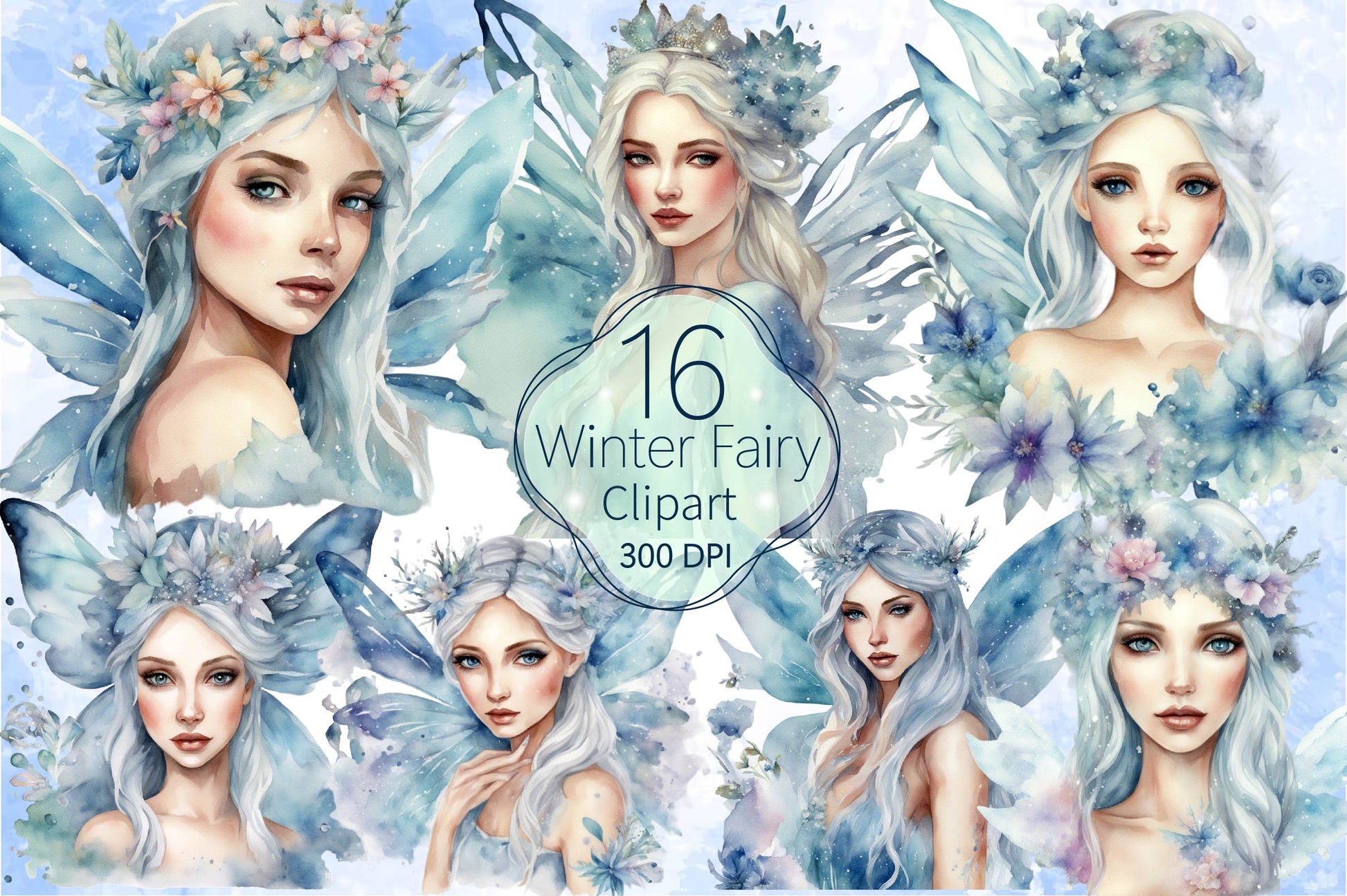 Winter Fairy Clipart Bundle - CraftNest - Digital Crafting and Art