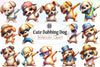 Cute Dabbing Dog Clipart Bundle