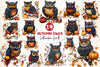 Fall Owl Halloween Owl Clipart Bundle