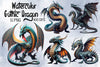 Gothic Dragon Clipart Bundle
