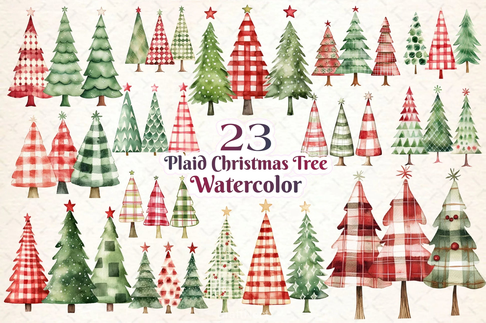 Christmas Tree Clipart Bundle 15 - CraftNest - Digital Crafting and Art