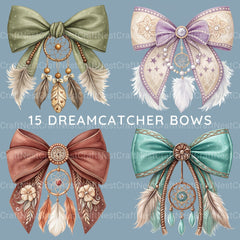 Dreamcatcher Bows Clipart Bundle - CraftNest - Digital Crafting and Art