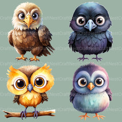 Cute Baby Birds Clipart Bundle - CraftNest - Digital Crafting and Art