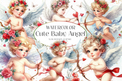 Cute Baby Angel Clipart Bundle 1 - CraftNest - Digital Crafting and Art
