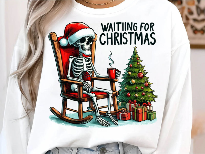 Halloween Skeleton Waiting For Christmas Clipart Bundle - CraftNest - Digital Crafting and Art