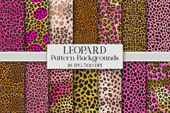Leopard Pattern Backgrounds Bundle - CraftNest - Digital Crafting and Art