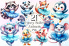 Funny Ballet Animals Clipart Bundle