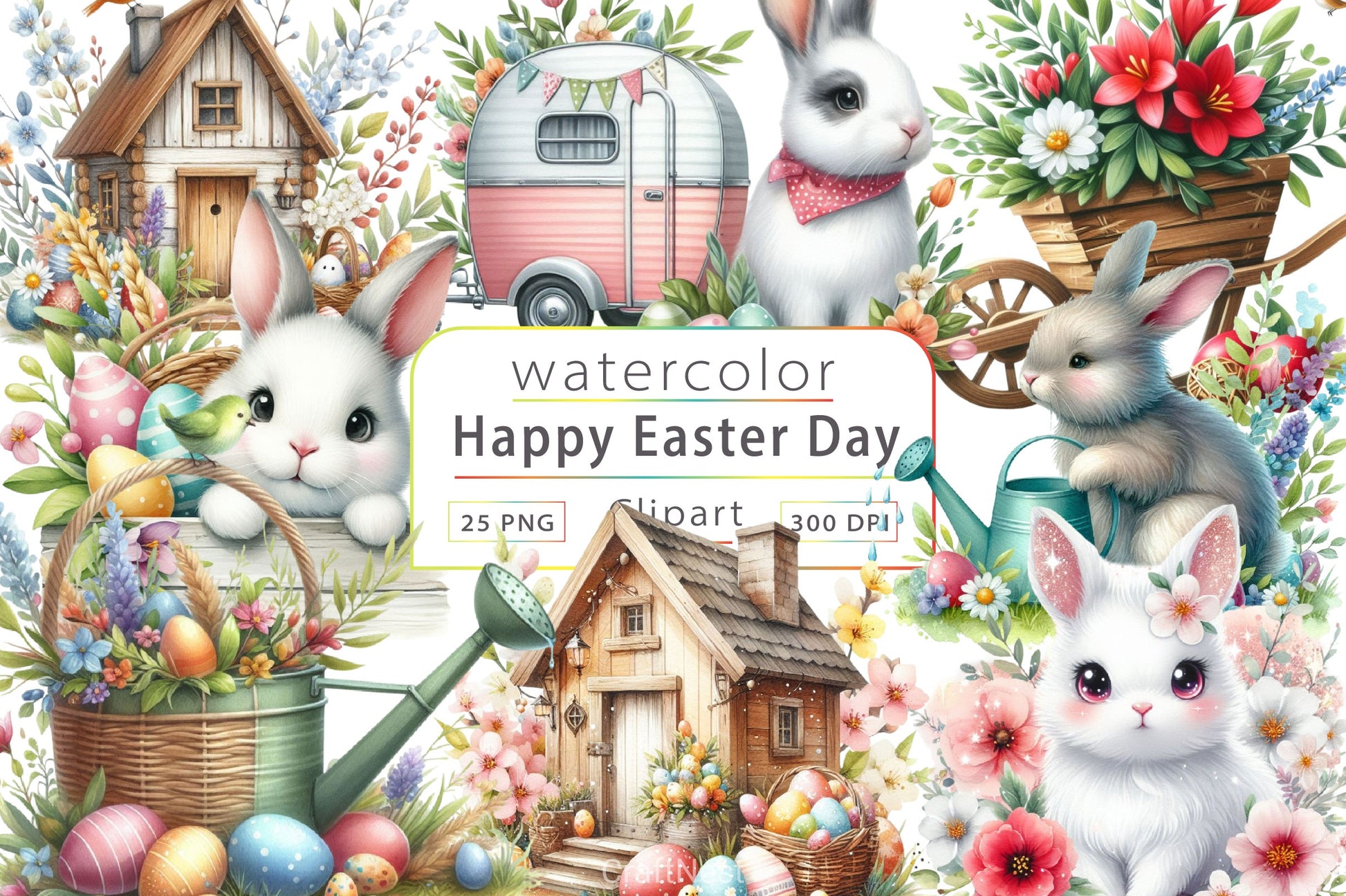 Easter Day Clipart Bundle 22 - CraftNest - Digital Crafting and Art