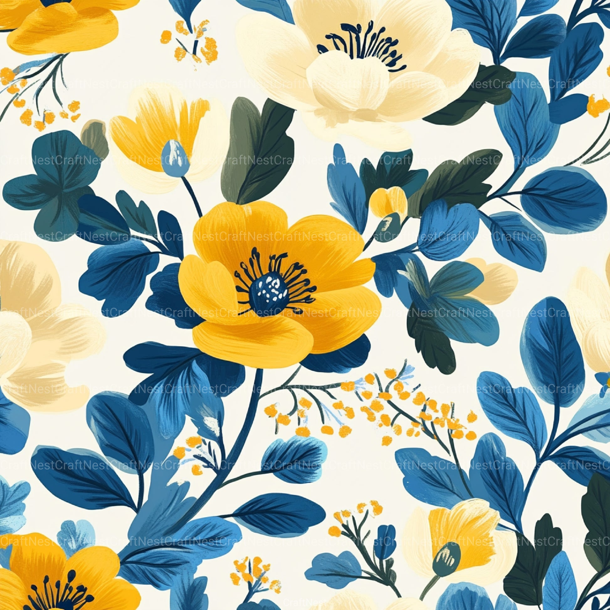 Floral Pattern Background Clipart Bundle 3 - CraftNest - Digital Crafting and Art