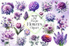 Purple Flowers Clipart Bundle 2