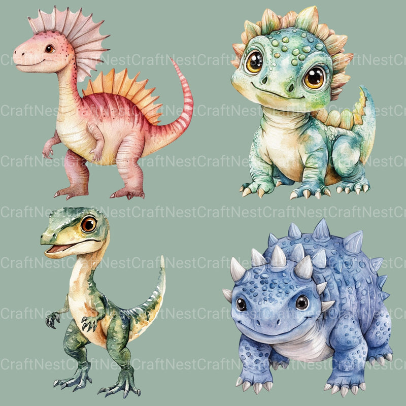Dinosaurs Clipart Bundle 2 - CraftNest - Digital Crafting and Art