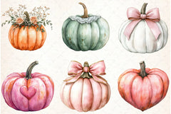 Coquette Pumpkin Clipart Bundle - CraftNest - Digital Crafting and Art