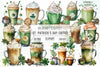 St Patrick Coffee Design Clipart Bundle