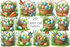 Easter Egg Basket Clipart Bundle