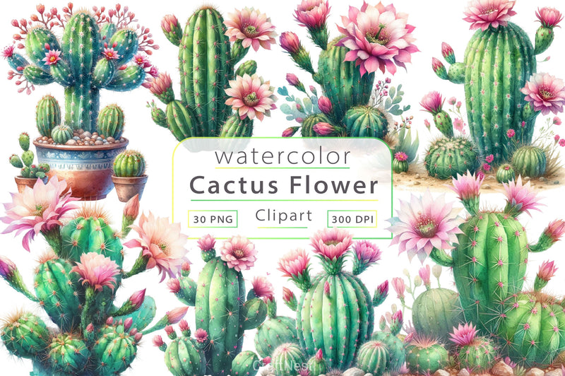 Cactus Clipart Bundle 2 - CraftNest - Digital Crafting and Art