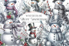 Silver Christmas Snowman Clipart Bundle 1