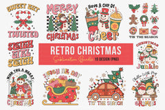 Retro Christmas Complete Clipart Bundle - CraftNest - Digital Crafting and Art
