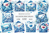 Blue Valentine Crochet Envelopes Clipart Bundle