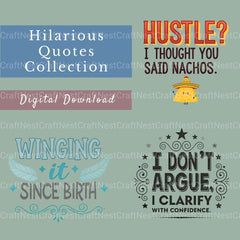 Funny Quotes Clipart Bundle - CraftNest - Digital Crafting and Art