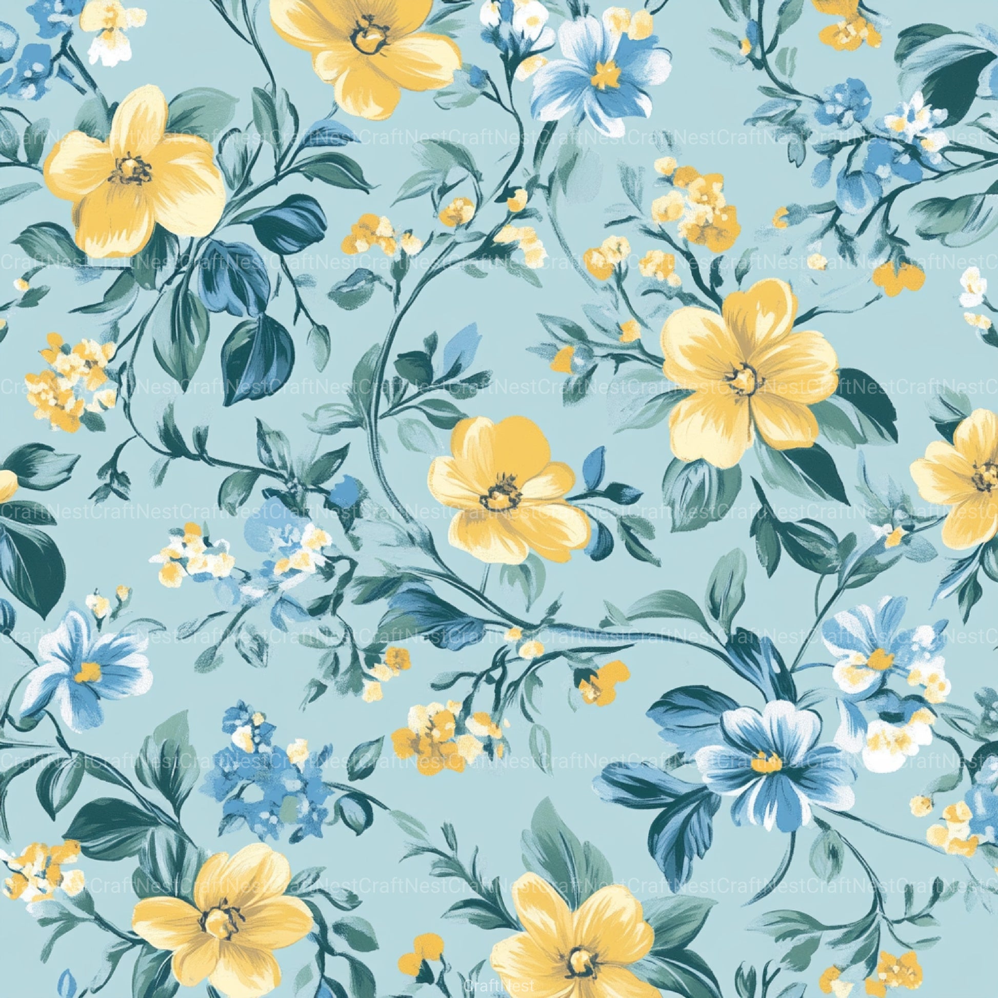 Floral Pattern Background Clipart Bundle 3 - CraftNest - Digital Crafting and Art