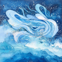 Blue Holographic Glitter Digital Paper - CraftNest - Digital Crafting and Art