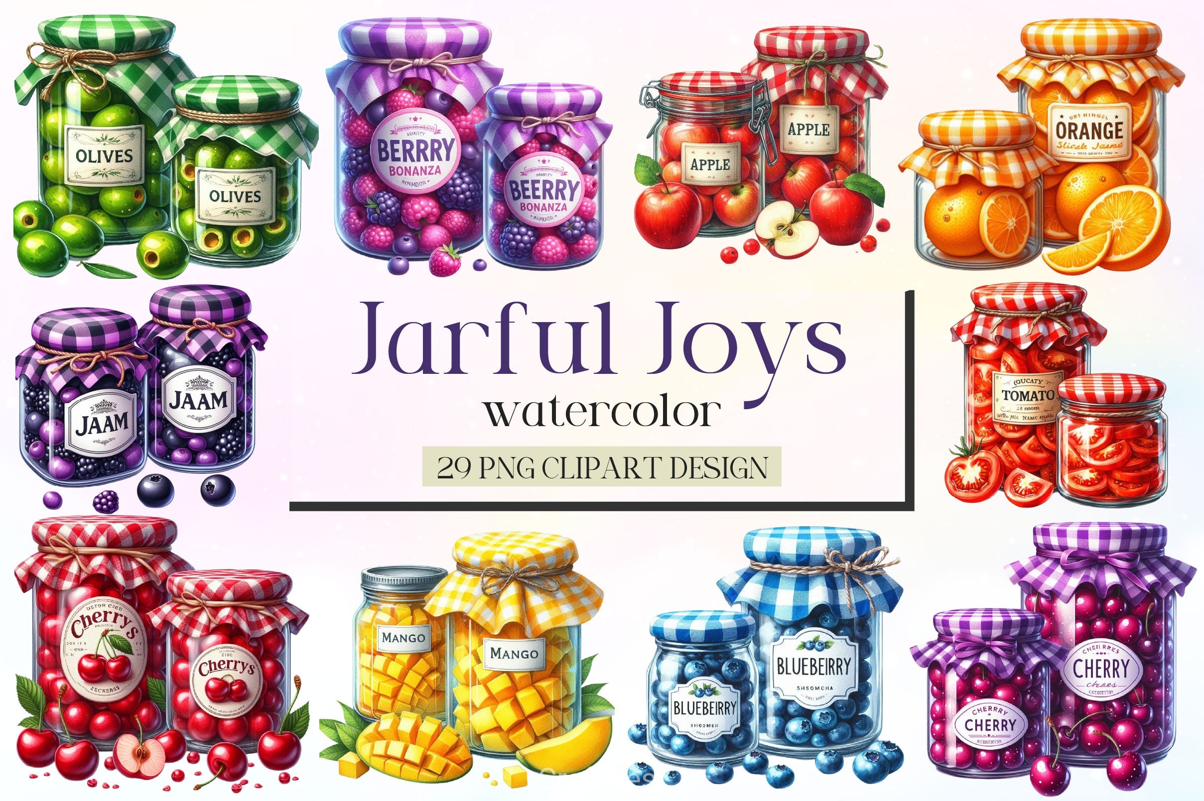 Jarful Joys Clipart Bundle - CraftNest - Digital Crafting and Art