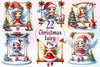 Christmas Fairy On Swing Clipart Bundle
