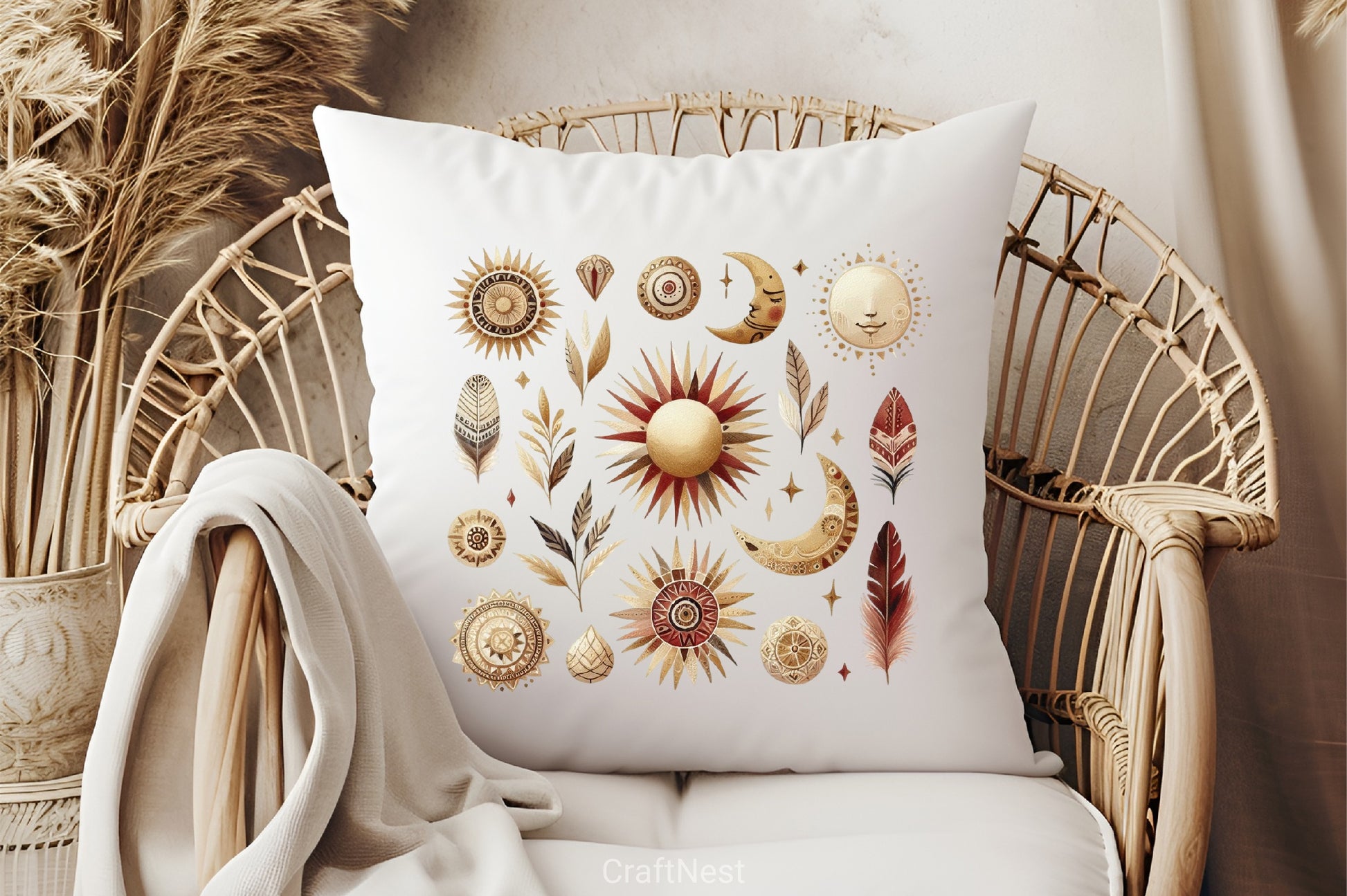 Boho Rainbow Clipart Bundle - CraftNest - Digital Crafting and Art