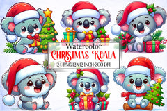 Christmas Koala Clipart Bundle 3 - CraftNest - Digital Crafting and Art