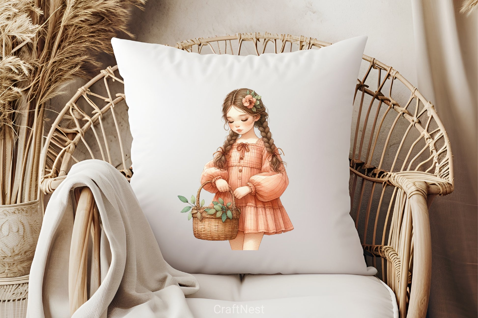 Boho Girls Clipart Bundle - CraftNest - Digital Crafting and Art