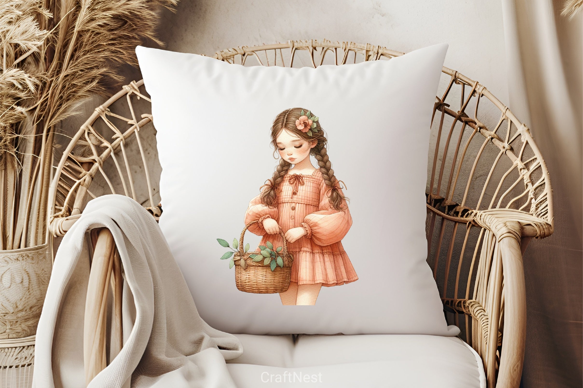 Boho Girls Clipart Bundle - CraftNest - Digital Crafting and Art