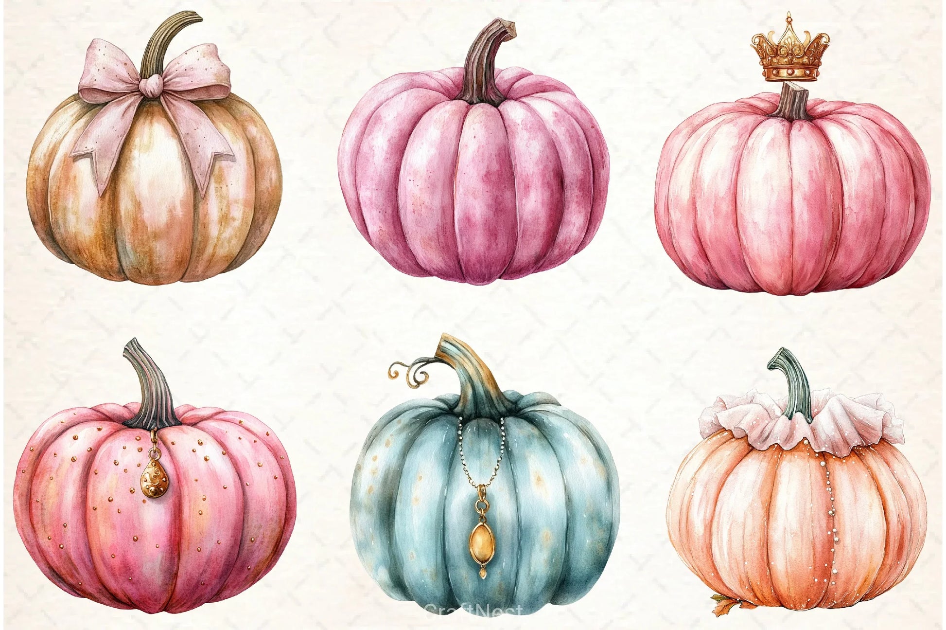 Coquette Pumpkin Clipart Bundle - CraftNest - Digital Crafting and Art
