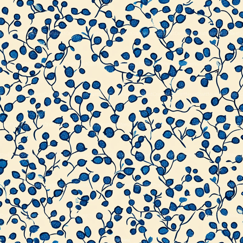 Blueberry Seamless Pattern Papers Digital - CraftNest - Digital Crafting and Art