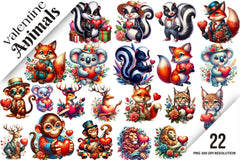 Valentine Animals Clipart Bundle 9 - CraftNest - Digital Crafting and Art