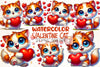 Valentine Cat Clipart Bundle