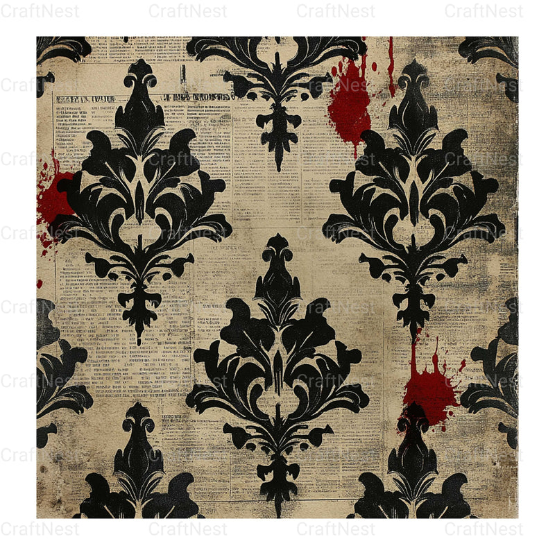 Halloween Damask Clipart Bundle - CraftNest - Digital Crafting and Art