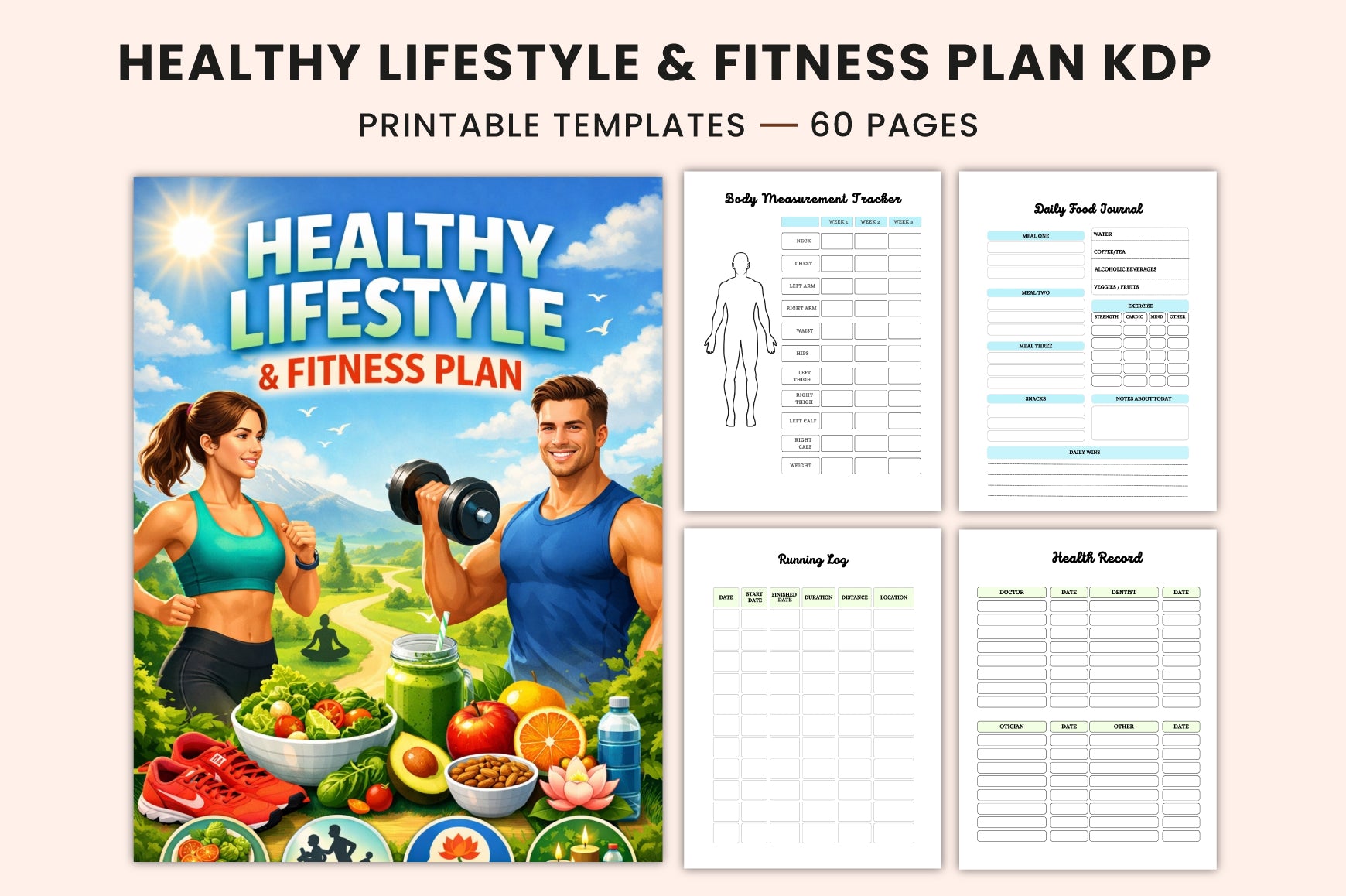 Healthy Lifestyle Fitness Plan Planner