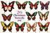 Christmas Butterfly Clipart Bundle 2