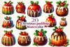 Christmas Pudding Clipart Bundle