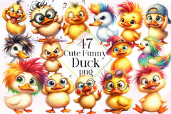 Funny Duck Duck Clipart Bundle - CraftNest - Digital Crafting and Art