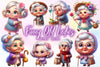 Funny Old Ladies Clipart Bundle 2