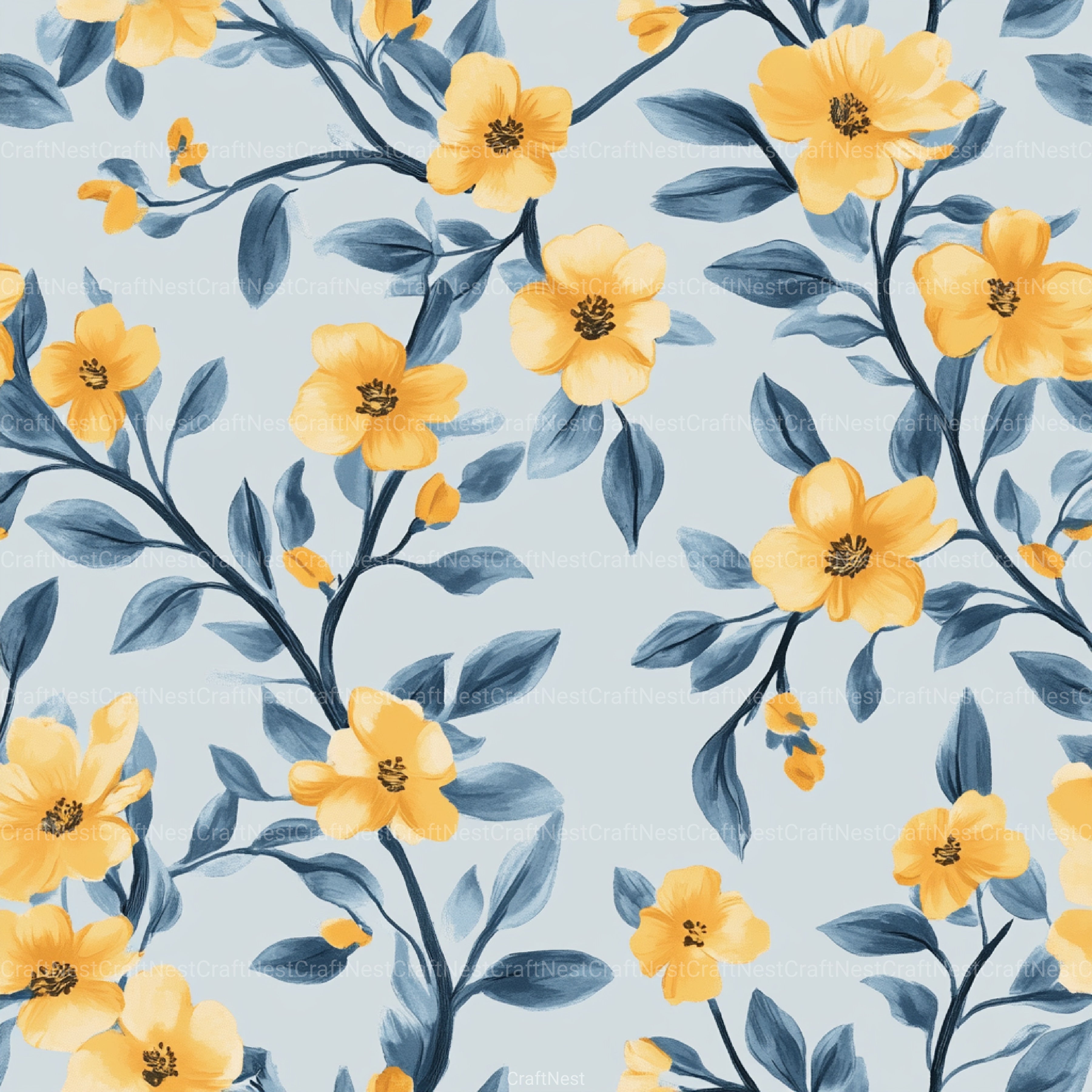 Floral Pattern Background Clipart Bundle 3 - CraftNest - Digital Crafting and Art