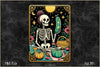 Funny Gardening Skeleton Tarot Card Clipart Bundle