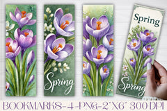 Elegant Crocus Bookmarks for Junk Journals - CraftNest - Digital Crafting and Art
