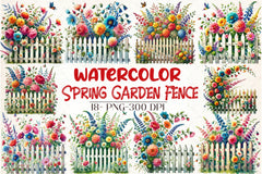 Spring Garden Fence Clipart Bundle - CraftNest - Digital Crafting and Art