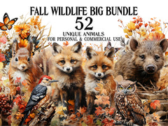 Fall Wildlife Clipart - CraftNest