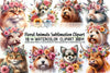 Floral Animals Clipart Bundle